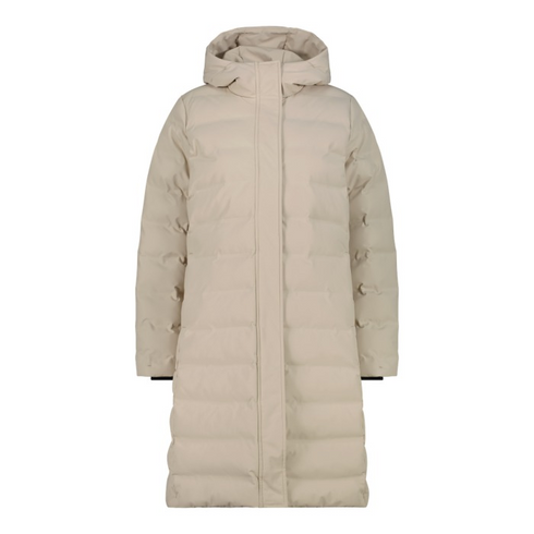 CMP Womens Long Down Coat 35K3676 P220 - Kaki Cream