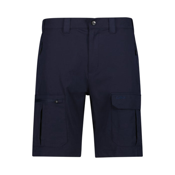 CMP Mens Black Blue Technical Stretch Dry Function Multi Pocket Hiking Shorts 35T5357