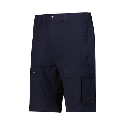 CMP Mens Black Blue Technical Stretch Dry Function Multi Pocket Hiking Shorts 35T5357