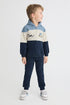 Street Monkey | Boys Colour-Block Zip-Up Hoodie and Trousers Set 364002 - Marine
