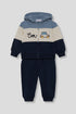 Street Monkey | Boys Colour-Block Zip-Up Hoodie and Trousers Set 364002 - Marine