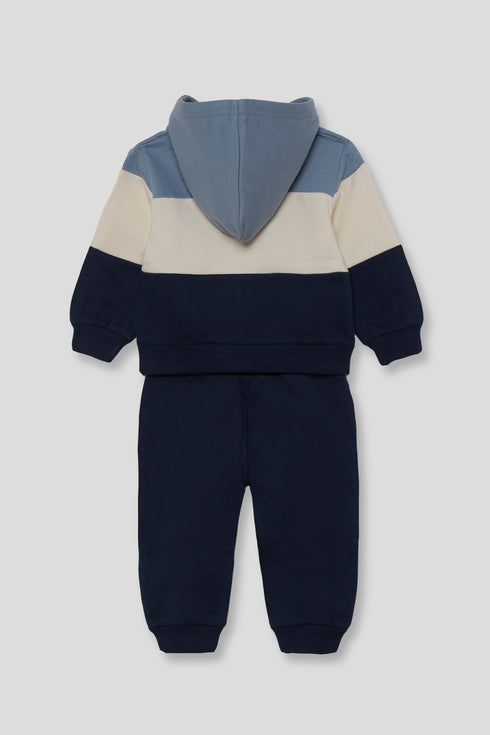 Street Monkey | Boys Colour-Block Zip-Up Hoodie and Trousers Set 364002 - Marine