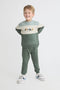 Street Monkey | Boys Colour-Block Graphic Sweatshirt and Trousers Set 364016 - Green