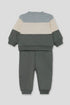 Street Monkey | Boys Colour-Block Graphic Sweatshirt and Trousers Set 364016 - Green