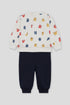 Street Monkey | Boys Alphabet Monster Graphic Sweatshirt and Trousers Set 364020 - Ecru