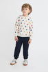 Street Monkey | Boys Alphabet Monster Graphic Sweatshirt and Trousers Set 364020 - Ecru
