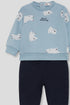 Street Monkey | Boys Polar Bear Print Sweatshirt and Trousers Set 364054 - Blue