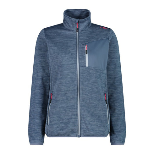 CMP Womens Knit Tech Jacquard Fleece Jacket Space Melange 36H5616