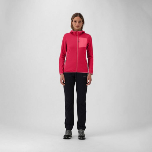CMP Womens Technical Lightweight Melange Jacquard Hooded Full Zip Jacket 36L6256