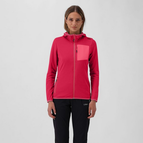 CMP Womens Technical Lightweight Melange Jacquard Hooded Full Zip Jacket 36L6256