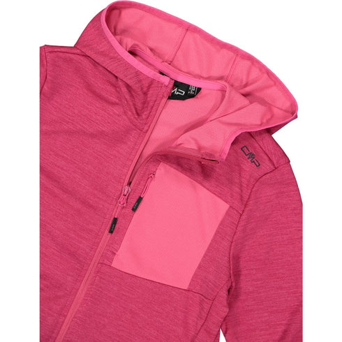 CMP Womens Technical Lightweight Melange Jacquard Hooded Full Zip Jacket 36L6256