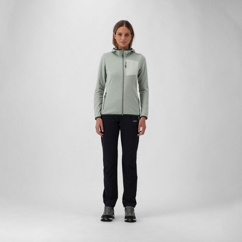 CMP Womens Melange Hooded Jacquard Jacket Pistacchio Melange 36L6256