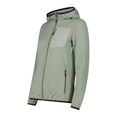 CMP Womens Melange Hooded Jacquard Jacket Pistacchio Melange 36L6256