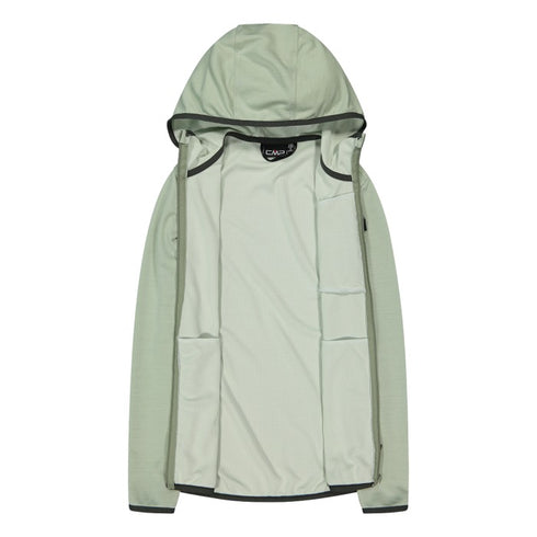 CMP Womens Melange Hooded Jacquard Jacket Pistacchio Melange 36L6256