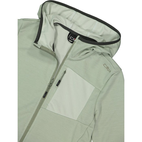 CMP Womens Melange Hooded Jacquard Jacket Pistacchio Melange 36L6256