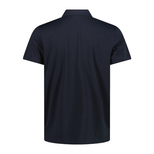 CMP Mens Black Blue Technical Breathable Dry Function Outdoor Polo Shirt 36N6097