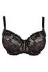 Pour Moi | Sofia Black Lace Embroidered Side Support Bra - 3827