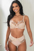 Pour Moi | Sofia Latte Lace Embroidered Side Support Bra - 3827