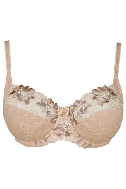 Pour Moi | Sofia Latte Lace Embroidered Side Support Bra - 3827