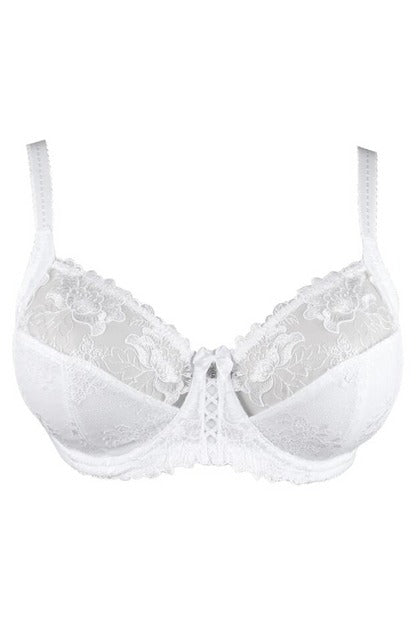 Pour Moi | Sofia White Lace Embroidered Side Support Bra - 3827