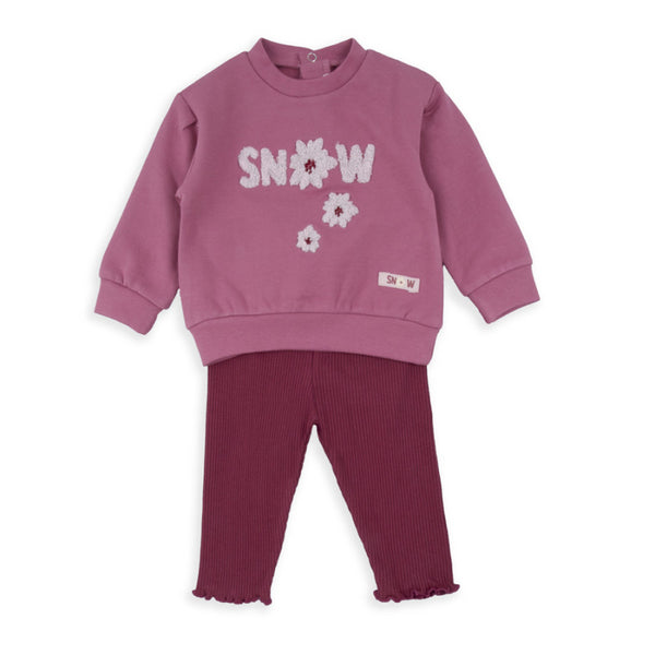 Babybol 2-Piece Sweatshirt & Corduroy-Effect Legging Set 251035