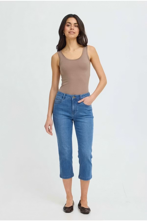 Fransa FRLUXE Cropped Jeans Elli Mid Blue Denim 20614451 MID