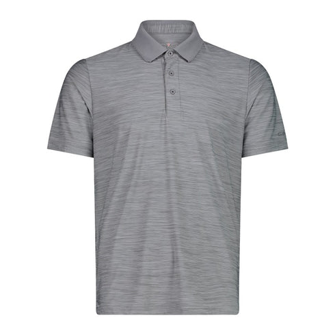 CMP Mens Melange Stretch Jersey Polo Shirt Grafite Melange 39T5817