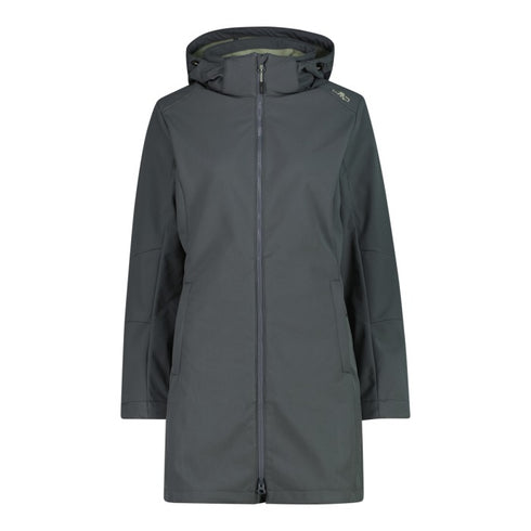CMP Clima Protect Longline Softshell Coat 3A08326 F902 - Jungle Green