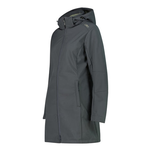 CMP Clima Protect Longline Softshell Coat 3A08326 F902 - Jungle Green