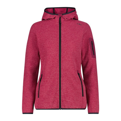 CMP Knit-Tech Hooded Fleece Jacket 3H19826AC489 - Amaranto Pink