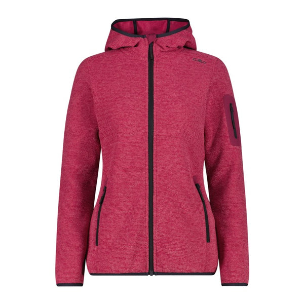 CMP Knit-Tech Hooded Fleece Jacket 3H19826AC489 - Amaranto Pink