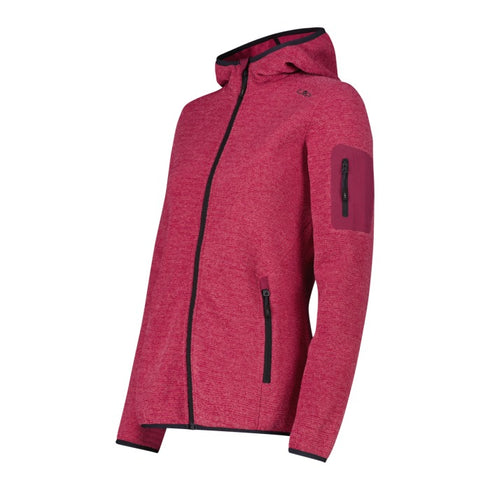CMP Knit-Tech Hooded Fleece Jacket 3H19826AC489 - Amaranto Pink