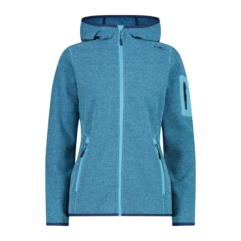 CMP Women's mélange Knit-Tech hooded heavy fleece 3H19826