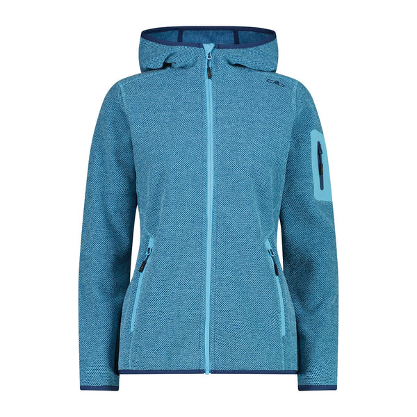 CMP Women's mélange Knit-Tech hooded heavy fleece 3H19826