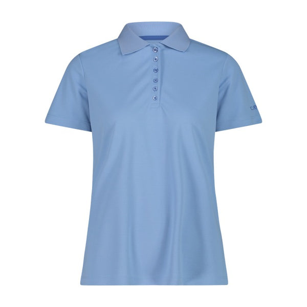 CMP Womens Sky Blue Technical Breathable Dry Function Outdoor Polo Shirt 3T59676