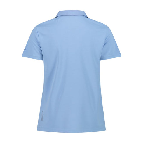 CMP Womens Sky Blue Technical Breathable Dry Function Outdoor Polo Shirt 3T59676