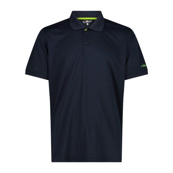 CMP Mens Blue Lime Green Technical Dry Function Outdoor Polo Shirt 3T60077