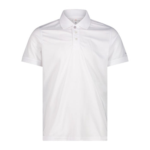 CMP Mens Bianco Grey Technical Dry Function Outdoor Polo Shirt 3T60077
