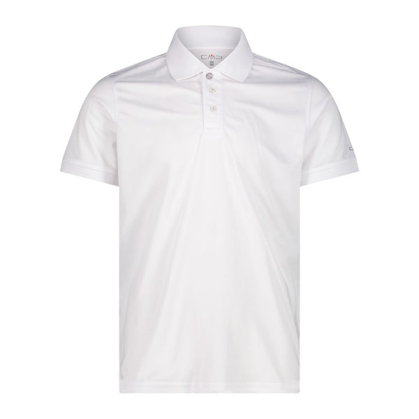 CMP Mens Bianco Grey Technical Dry Function Outdoor Polo Shirt 3T60077