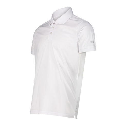 CMP Mens Bianco Grey Technical Dry Function Outdoor Polo Shirt 3T60077