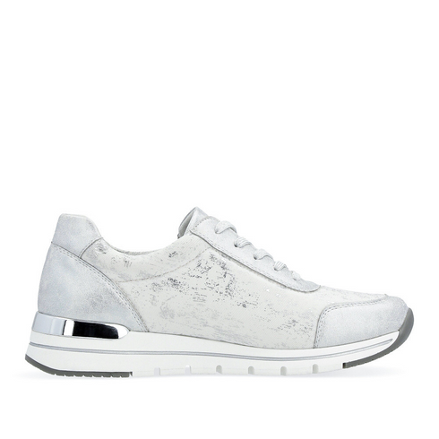 Remonte Women's Silver Zip & Lace Sneakers – R6700-91 – Dervans Fashions