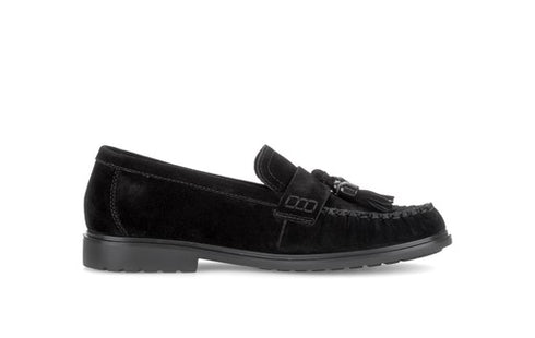 Gabor Suede Tassel Loafer 4009.02.001 - Black