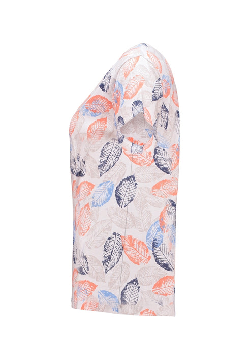 Zabaione Do44minique Wide Neck SS Tee - Apricot WAL-C-201-0447