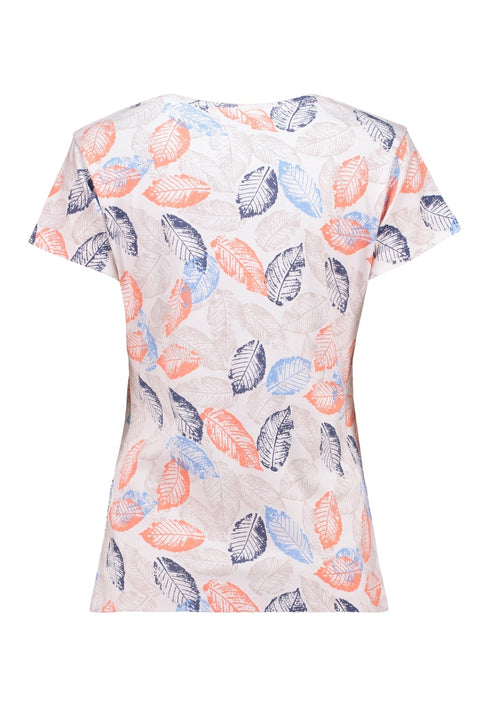 Zabaione Do44minique Wide Neck SS Tee - Apricot WAL-C-201-0447