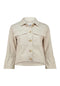 Hailys Women’s Jo44nie 3/4 Length Cream Jacket – Cotton-Rich Button-Down – QI-2405085C