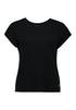 Zabaione Sa44lly Shoulder Detail SS Tee - Black NO-201-0462