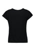 Zabaione Sa44lly Shoulder Detail SS Tee - Black NO-201-0462
