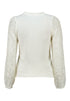 Hailys Women’s Ti44lli Offwhite Top – Recycled Fabric with Lace Sleeves – KY-2406034