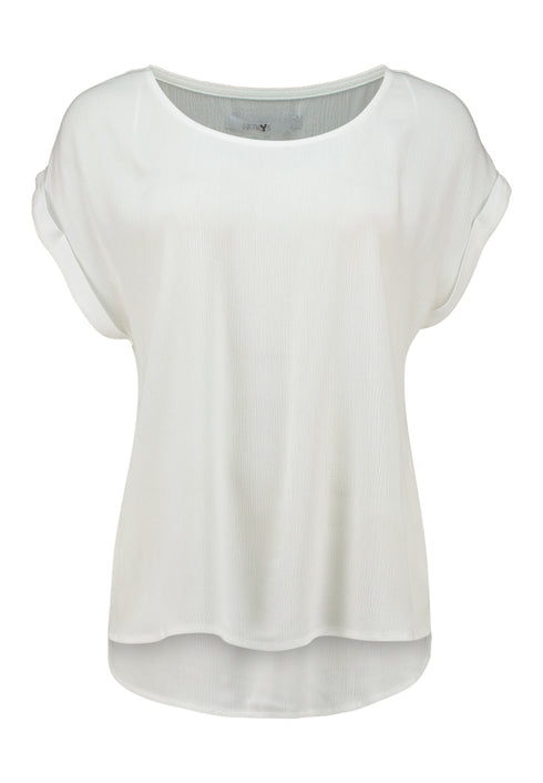 Hailys Women’s Ce44lina Off White Top – Sustainable EcoVero Viscose Short Sleeve Tee – HF-2208012-2