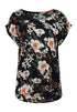 Hailys Women’s Ce44lina Navy Flower Print Top – EcoVero Viscose Short Sleeve Tee – HF-2208012-2